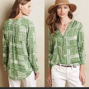 Velvet by Spencer and graham Anthropologie green tunic vacation vibes